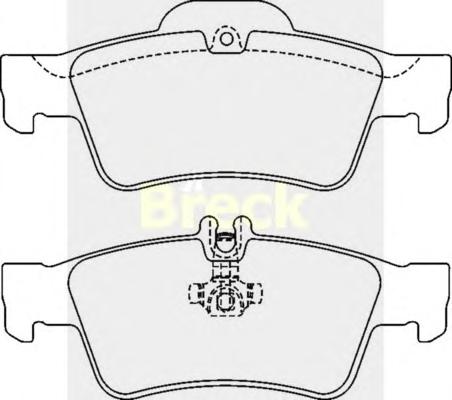 Комплект тормозных колодок, дисковый тормоз BRECK