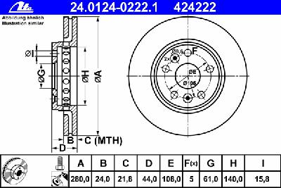 Тормозной диск ATE 24.0124-0222.1