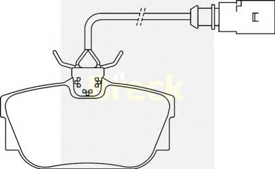 Комплект тормозных колодок, дисковый тормоз BRECK 23446 00 702 10