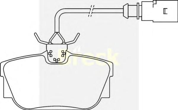 Комплект тормозных колодок, дисковый тормоз BRECK