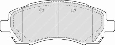 Комплект тормозных колодок, дисковый тормоз FERODO FDB1612
