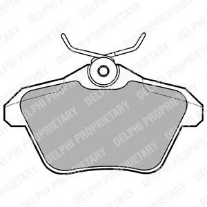 Комплект тормозных колодок, дисковый тормоз DELPHI
