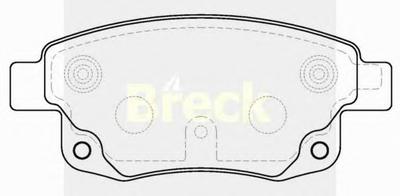 Комплект тормозных колодок, дисковый тормоз BRECK 24486 00 702 10