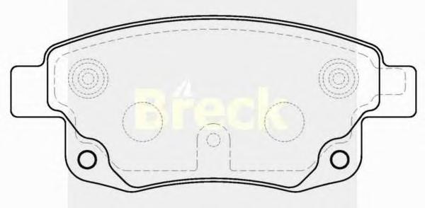 Комплект тормозных колодок, дисковый тормоз BRECK