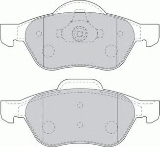 Комплект тормозных колодок, дисковый тормоз FERODO FDB1440