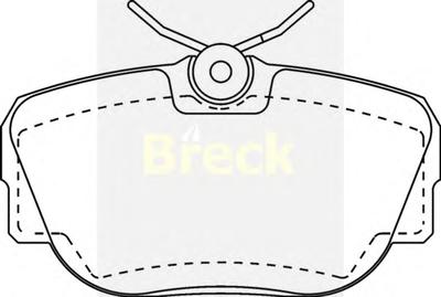 Комплект тормозных колодок, дисковый тормоз BRECK 21173 00 701 00