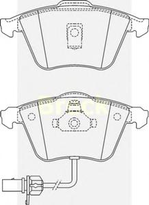 Комплект тормозных колодок, дисковый тормоз BRECK 23762 00 701 10