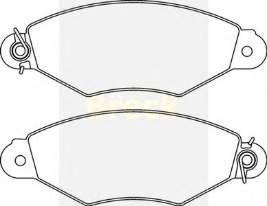 Комплект тормозных колодок, дисковый тормоз BRECK 21980 00 702 00