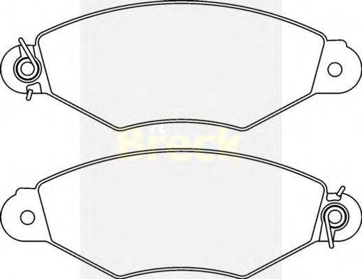Комплект тормозных колодок, дисковый тормоз BRECK