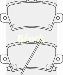 Комплект тормозных колодок, дисковый тормоз BRECK 24086 00 704 10