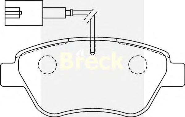 Комплект тормозных колодок, дисковый тормоз BRECK