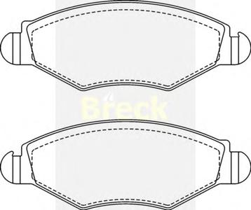 Комплект тормозных колодок, дисковый тормоз BRECK 23597 00 702 10
