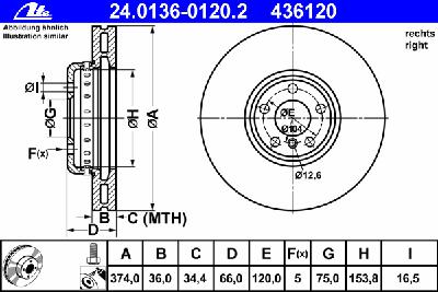 Тормозной диск ATE 24.0136-0120.2