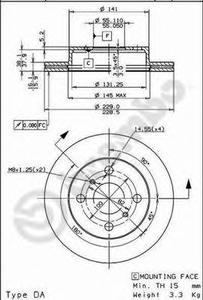 Тормозной диск BREMBO 09.7719.10