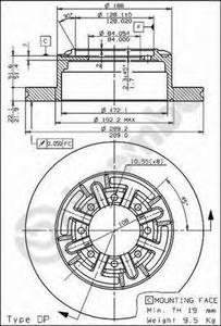 Тормозной диск BREMBO 08.5952.10