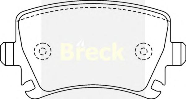 Комплект тормозных колодок, дисковый тормоз BRECK
