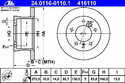 Тормозной диск ATE 24.0116-0110.1