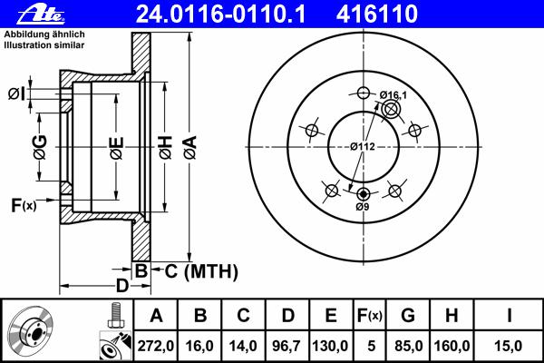 Тормозной диск ATE