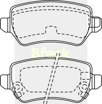 Комплект тормозных колодок, дисковый тормоз BRECK