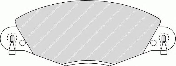 Комплект тормозных колодок, дисковый тормоз FERODO