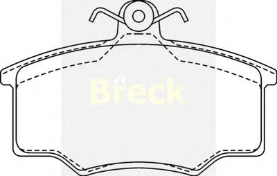 Комплект тормозных колодок, дисковый тормоз BRECK 20574 10 701 00
