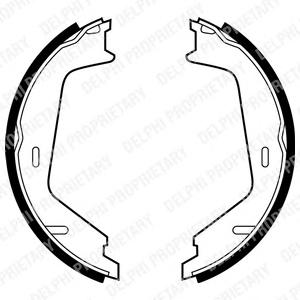 Комплект тормозных колодок, стояночная тормозная система DELPHI LS1884