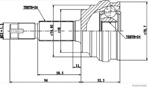 ШРУС HERTH+BUSS JAKOPARTS