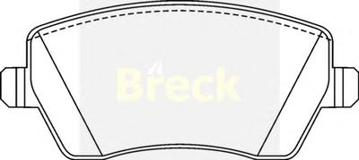 Комплект тормозных колодок, дисковый тормоз BRECK 23973 00 702 00