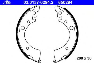 Комплект тормозных колодок ATE 03.0137-0294.2