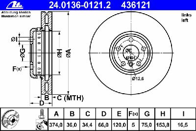 Тормозной диск ATE 24.0136-0121.2