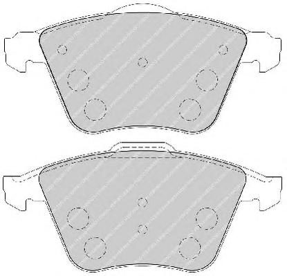 Комплект тормозных колодок, дисковый тормоз FERODO
