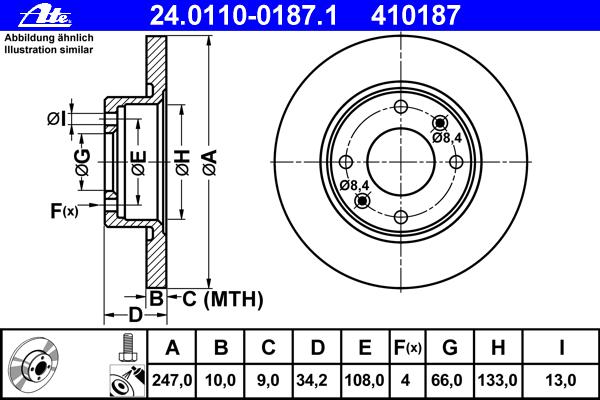 Тормозной диск ATE