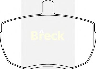 Комплект тормозных колодок, дисковый тормоз BRECK 20359 00 701 00