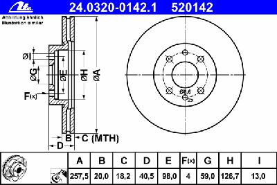 Тормозной диск ATE 24.0320-0142.1
