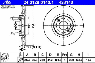 Тормозной диск ATE 24.0126-0140.1