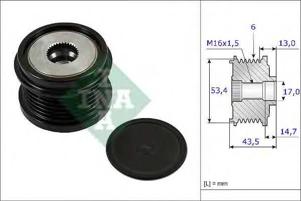 Механизм свободного хода генератора INA