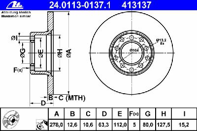Тормозной диск ATE 24.0113-0137.1