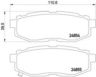 Комплект тормозных колодок, дисковый тормоз TEXTAR 24854 16,0 1 5