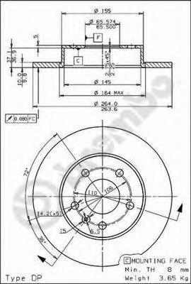 Тормозной диск BREMBO