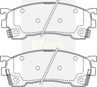 Комплект тормозных колодок, дисковый тормоз BRECK 21754 00 701 10