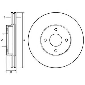 Тормозной диск DELPHI BG4454