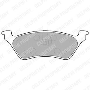 Комплект тормозных колодок, дисковый тормоз DELPHI LP1694