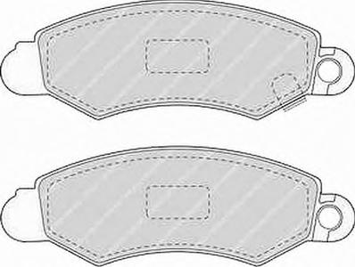 Комплект тормозных колодок, дисковый тормоз FERODO FDB1459