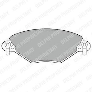 Комплект тормозных колодок, дисковый тормоз DELPHI LP1654