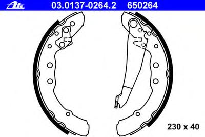 Комплект тормозных колодок ATE 03.0137-0264.2
