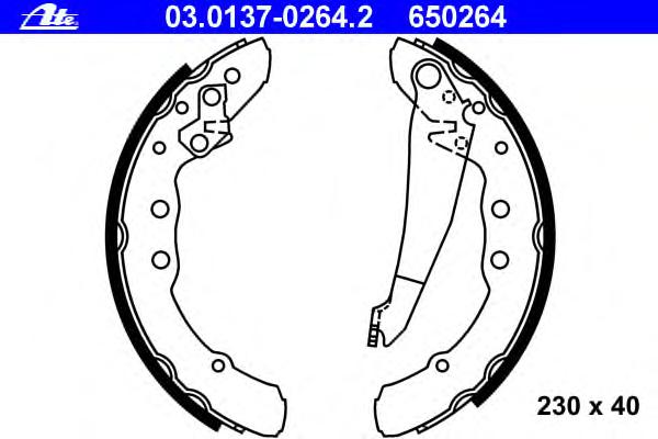 Комплект тормозных колодок ATE
