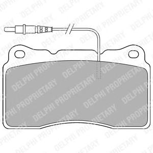 Комплект тормозных колодок, дисковый тормоз DELPHI LP1516