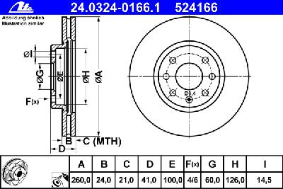 Тормозной диск ATE 24.0324-0166.1