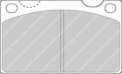 Комплект тормозных колодок, дисковый тормоз FERODO FDB813
