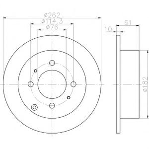 Тормозной диск TEXTAR 98200 1309 0 1